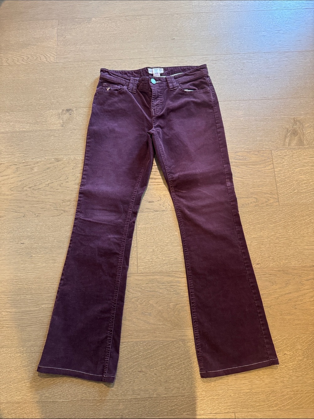 Women’s Burgundy corduroy flare Jeans